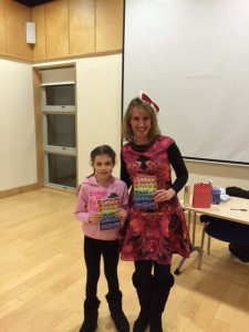 Megan Wynne with Grace Lenny ,Listowel Literary Competition for under twelves winner.